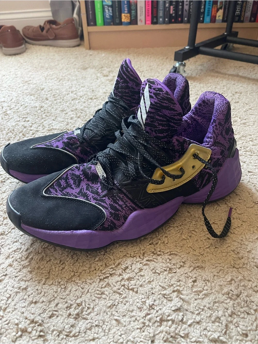 adidas Harden Vol 4 Star Wars Lightsaber Mace Windu Purple Sneakers Men’s 12